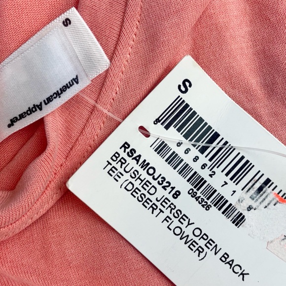 (NWT) AMERICAN APPAREL • Desert Flower Brushed Jersey Open-Back Short Sleeve Tee - Picture 14 of 16